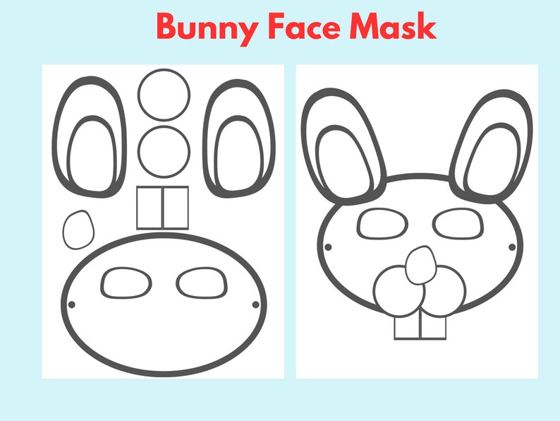Printable Animal Masks for Kids L Zoo Animal Mask L Party Animals Paper ...