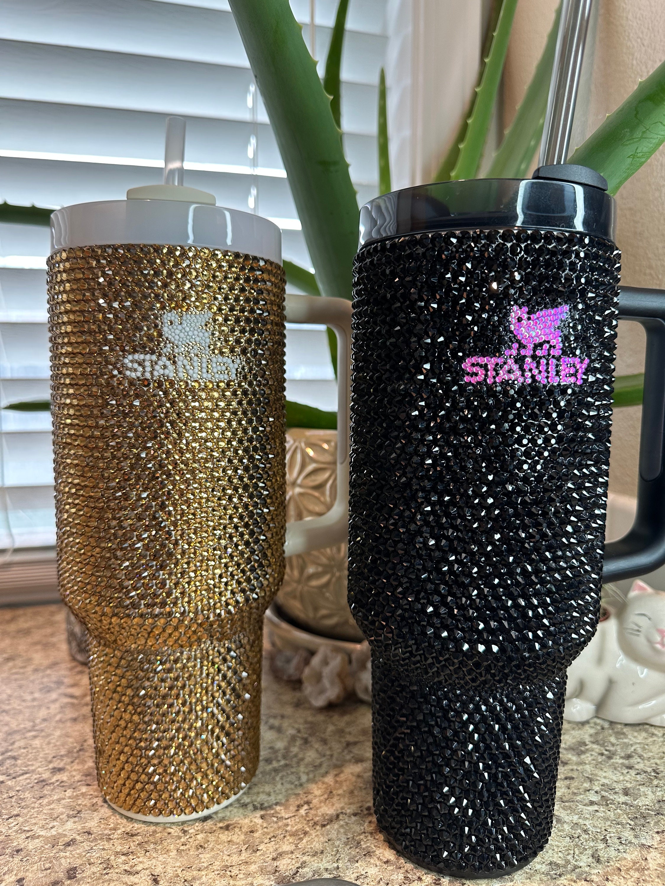 Custom Stanley Bling Rhinestone 30 or 40 Oz Cup With Handle Black and  Silver Bezaddled Glass Rhinestones Authentic Stanley Cup -  Norway