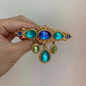 Art Deco Blue Stone Brooch