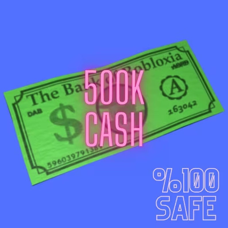 500k Bloxburg Cash/moneydigital Art Etsy
