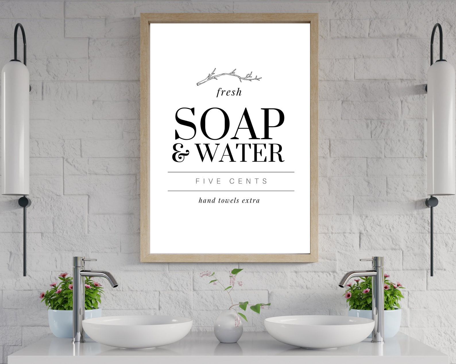 Fresh Soap And Water Family Bathroom Sign