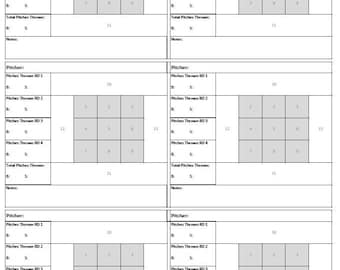 Pitching Chart - Location and Practice