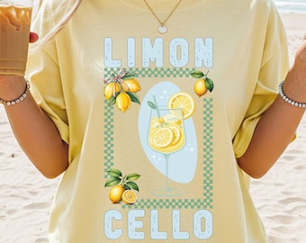 Comfort Colors limoncello shirt, lemon tee, Italian cocktail shirt, Italy vacation shirt, girls trip shirt, summer gift, lemon girl tee