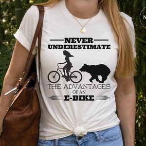 Funny E-Bike Gift for Her, Funny electric bike gift, ebike t-shirt, electric bike cycling gift e bike cycling gift shirt electric bike shirt