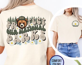 Protect our National Parks shirt, Save Public Lands Comfort Colors, hiking shirt, camping tee, Support National Parks Shirt, protect nature
