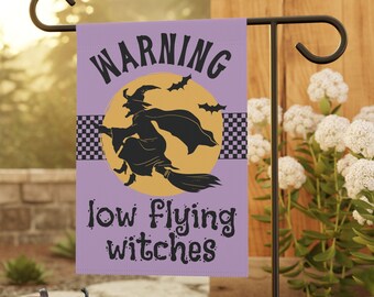 Halloween Witch Garden & House Banner, Halloween yard sign, funny Halloween witch garden flag, Halloween yard decoration, cute spooky flag