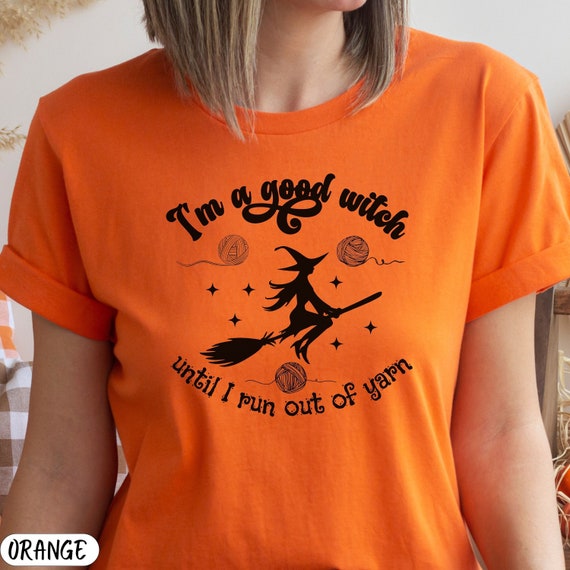 Halloween knit lover shirt, shirt for knitter, Halloween witch wear, witchy halloween, funny knitting shirt,  knitter T-shirt, knitting tee