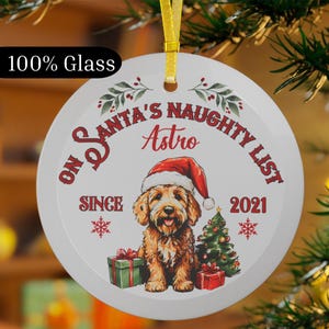 Personalized Goldendoodle Christmas ornament, mini Goldendoodle ornament, custom Labradoodle ornament, Goldendoodle gift, Labradoodle gift