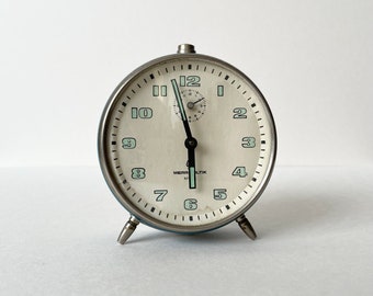 MERA-POLTIC Vintage, Analog, Alarm Clock. Made in Poland circa 1970