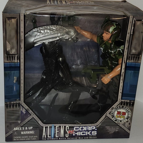 1997 Kenner Aliens Vs Corporal Hicks 12 Inch Action Figures New Sealed Box KB Toys Exclusive