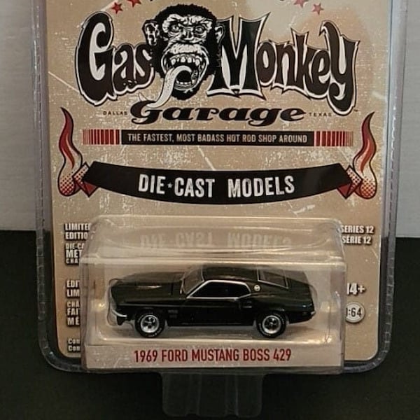 Greenlight Hollywood Gas Monkey Garage 1969 Ford Mustang Boss 429 Diecast Car New Sealed Package