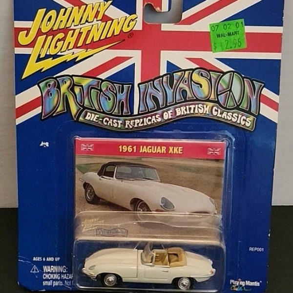 Johnny Lightning British Invasion 1961 Jaguar XKE Diecast Car New Sealed Package