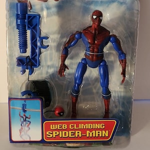Toy Biz The Amazing Spider-Man Web Climbing Spider-Man Action Figure Nuovo pacchetto sigillato