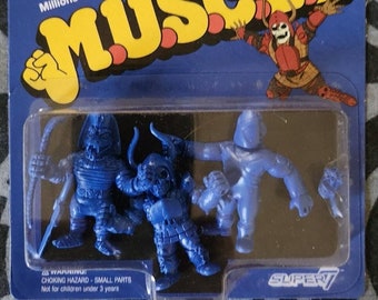 Super7 The Worst Blue MUSCLE 3 Pack New Sealed Unpunched Package Snake Tut Black Falcon X-2 The Unknown