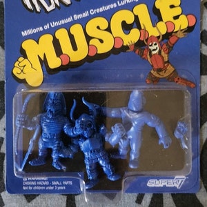 Super7 The Worst Blue MUSCLE 3 Pack New Sealed Unpunched Package Snake Tut Black Falcon X-2 The Unknown