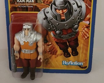 Super7 Masters Of The Universe Pomarańczowy Ram Man Komiks Wersja Kolorowa Figurka Reakcyjna Nowa Zapieczętowana Niedziurkowana MOTU