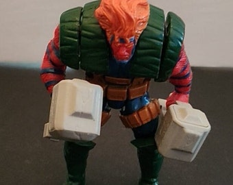 1993 Toy Biz Uncanny X-Men Grizzly Action Figure Complete Very Nice Condition