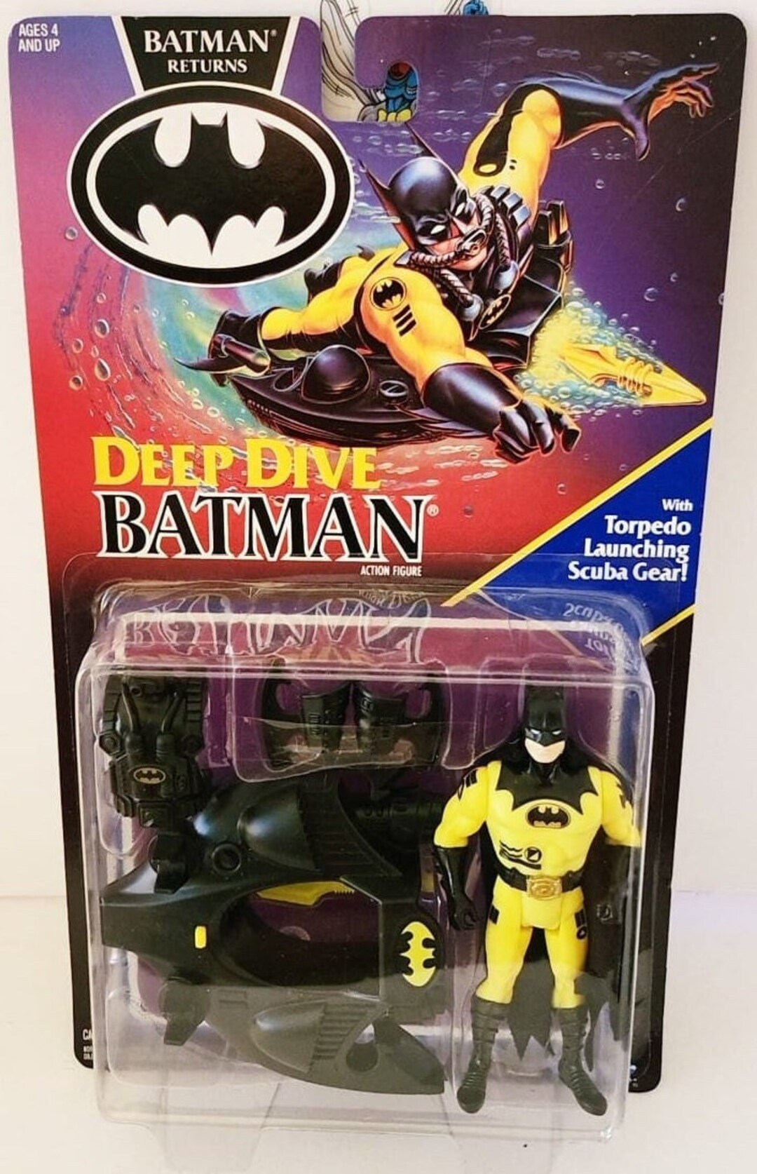 1992 Kenner Batman Returns Deep Dive Batman Action Figure New Sealed