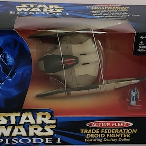 1998 Galoob Star Wars Episode 1 Micro Machines Action Fleet Trade Federation Droid Fighter New In Box