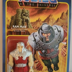 Masters Of The Universe Ram Man Reaction Figure New Sealed Unpunched Package MOTU