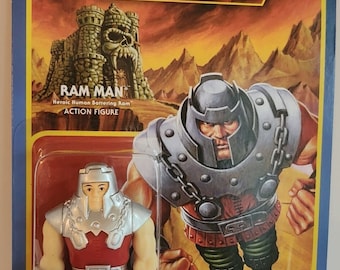 Figurka reakcyjna Ram Mana z gry Masters Of The Universe, nowa, zapieczętowana, bez dziurek, opakowanie MOTU