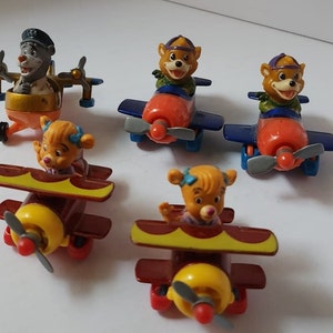 Lot of 1989 McDonald&#39;s Tailspin Cartoon Happy Meal Diecast Airplanes Nice Condition Molly Kit Baloo