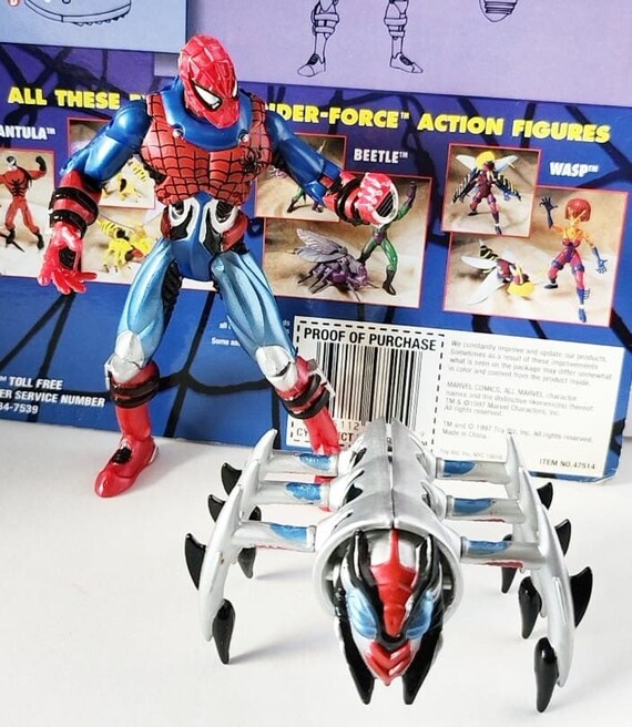 1997 Toy Biz Spider-man Spider Force Cybersect Spider-man