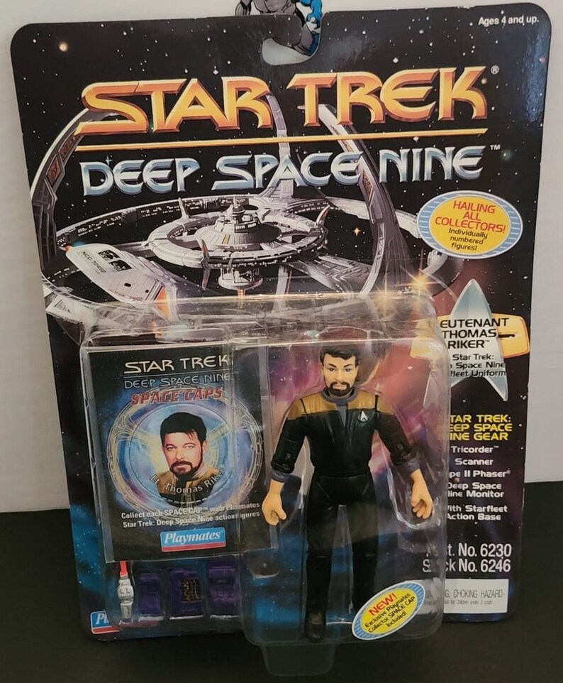 1995 Playmates Toys Star Trek Deep Space Nine Lt Thomas Riker Action ...