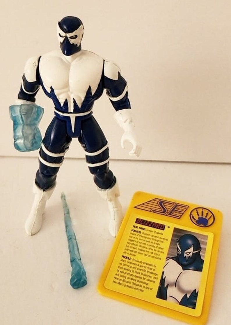 1995 Toy Biz Iron Man Blizzard-actiefiguur, compleet, zeer mooie staat afbeelding 1