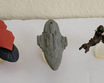 1997 Galoob Star Wars Micro Machines Collection VII Jabba Sail Barge Calamari Star Cruiser Rebel Speeder Bike Action Figure Set Complete