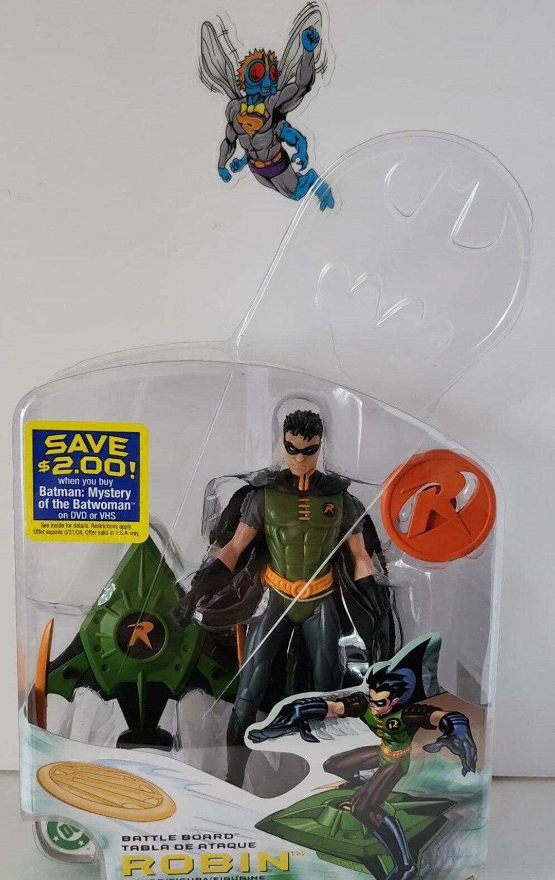 2004 Mattel DC Comics Batman Battle Board Robin Figura de acción Nuevo  fuera del paquete España