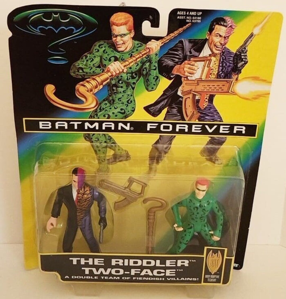1995 Kenner Batman Forever the Riddler and Two Face Action Figure New ...