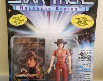 1995 Playmates Toys Star Trek The Next Generation Deanna Troi as Durango Action Figure New Sealed Package Holodeck Series