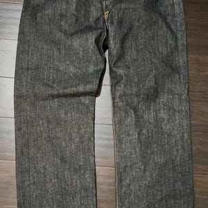 Levi&#39;s 501 Black Denim Button Fly Jeans Size 36 x 30 Very Nice Like New