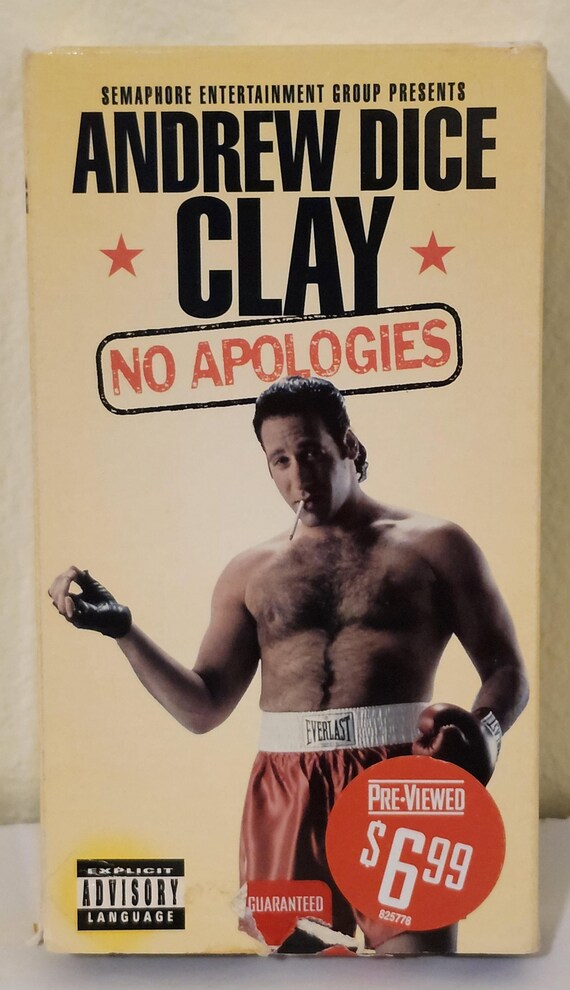 1993 BMG Video Andrew Dice Clay No Apologies VHS Movie Good