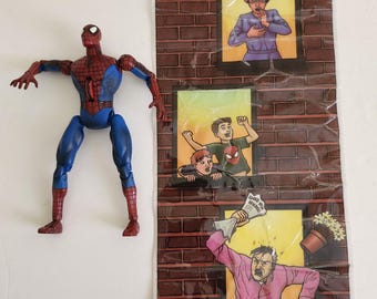 Figura de acción de Spider-Man Crawling Spider-Man 2002 completa, muy bonita