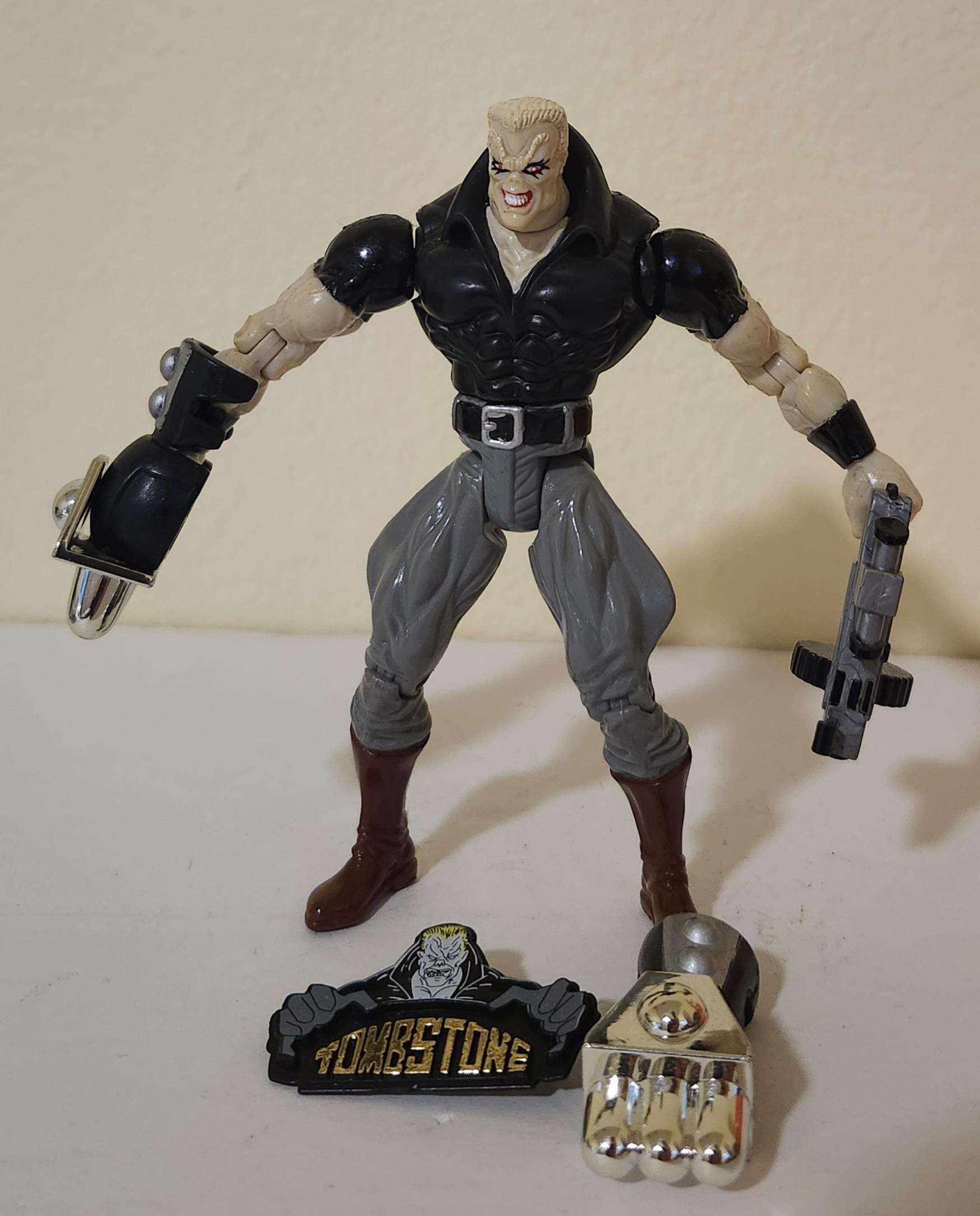 1995 Toy Biz Spider-man Tombstone Action Figure Complete Very Nice