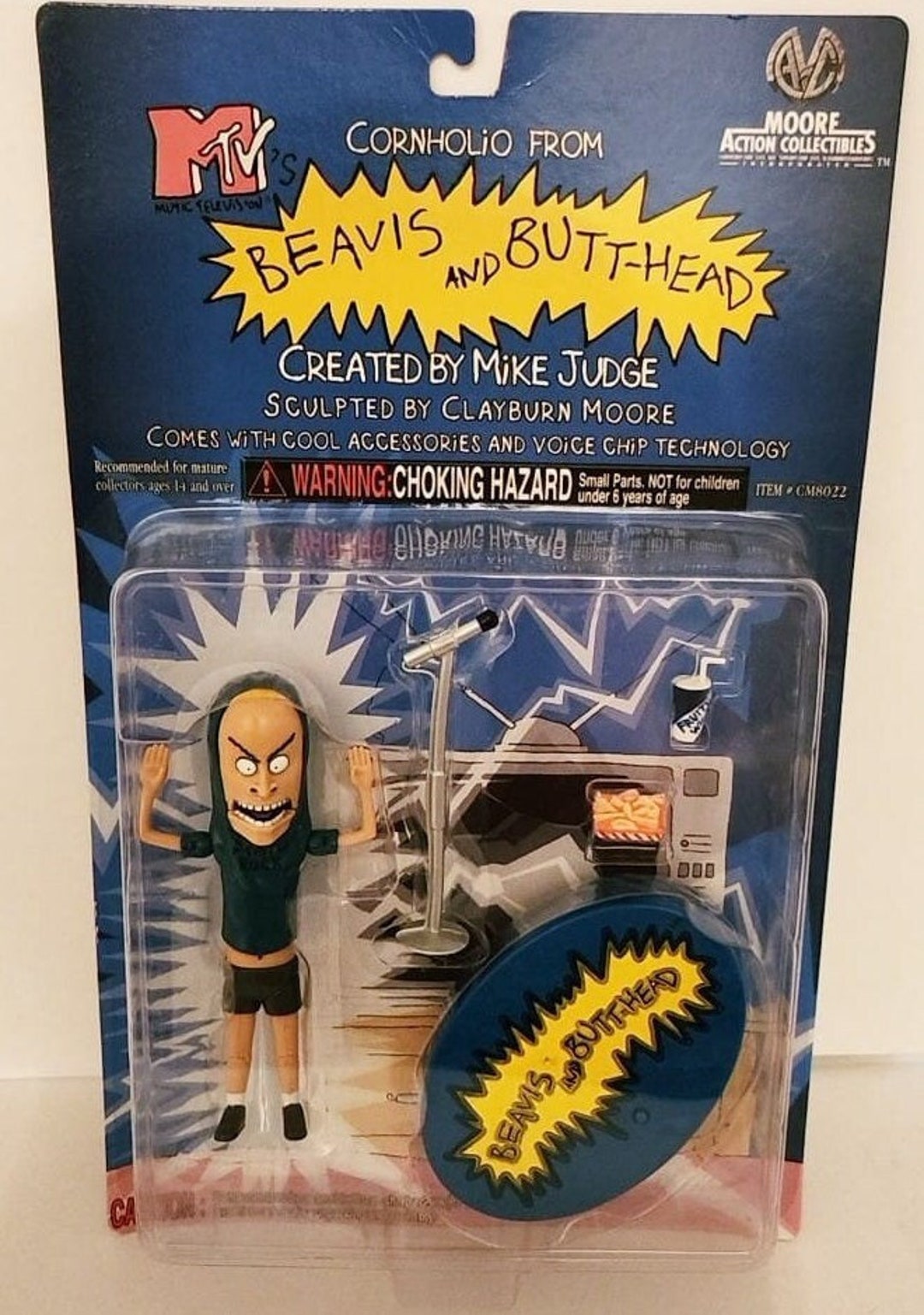 1998 Moore Toys Beavis and Butthead Cornholio Action Figure New Sealed
