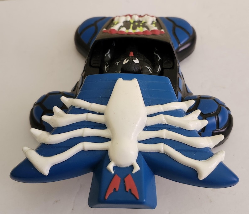 1995 Toy Biz Spider-Man Motoriserad Venom Assault Racer Actionfigur Komplett Mycket Fin bild 3