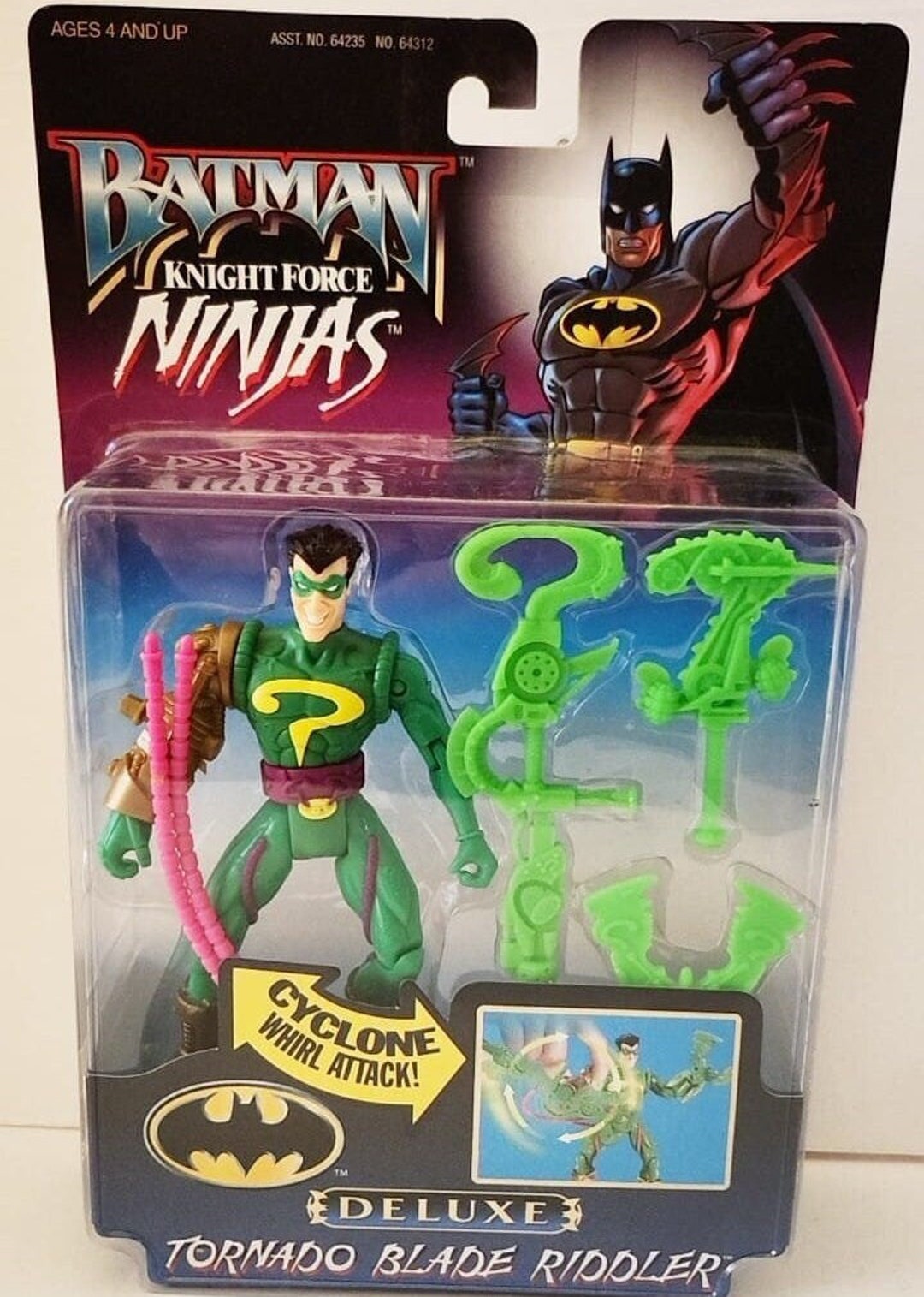 1998 Kenner Batman Knight Force Ninja Tornado Blade Riddler Action ...