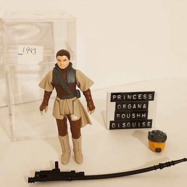 1983 Kenner Star Wars Boushh Disguise Princess Leia Action Figure Complete Nice Condition Rare Red Eyes Macao Variant All Original