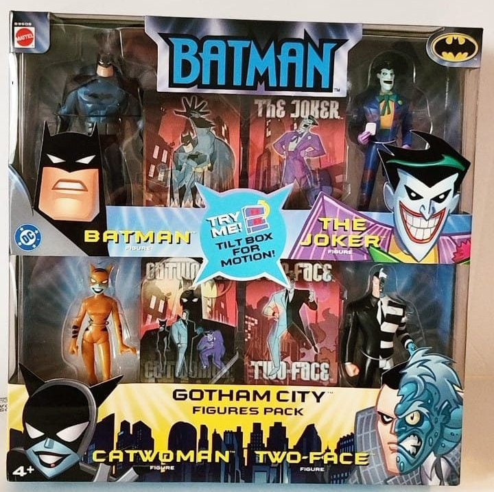2003 Mattel Batman Gotham City Figure Pack With Motion Cards New