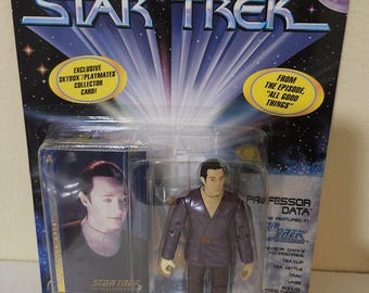 Figura de acción del profesor Data de Star Trek de Playmates Toys de 1997, nuevo paquete sellado