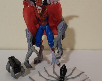 1996 Toy Biz Spider-Man Vampire Wars Vampire Spider-man Action Figure Complete Very Nice