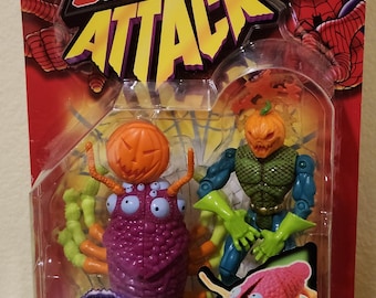 1998 Toy Biz Spider-Man Sneak Attack Bug Busters Jack O Lantern Action Figure New Sealed Package