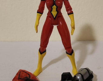 Figura de acción de Spider-Man de Toy Biz de 1996, Spider-Woman, serie de coleccionista, completa, en buen estado.