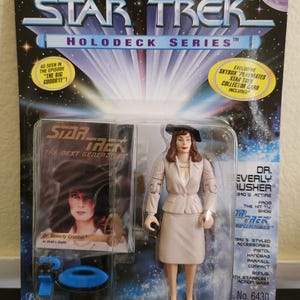 1995 Playmates Toys Star Trek The Next Generation Dr Beverly Crusher 1940 Attire Action Figure New Sealed Package Holodeck Series