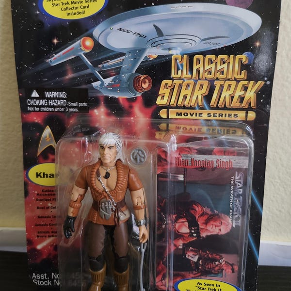 1995 Playmates Star Trek Movie Series Khan Action Figure New Sealed Package
