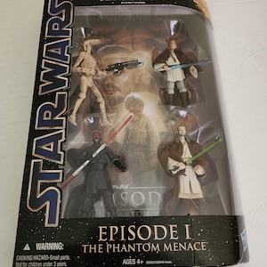 Hasbro Star Wars Episode 1 Phantom Menace Commemorative Action Figure Set New Sealed Box