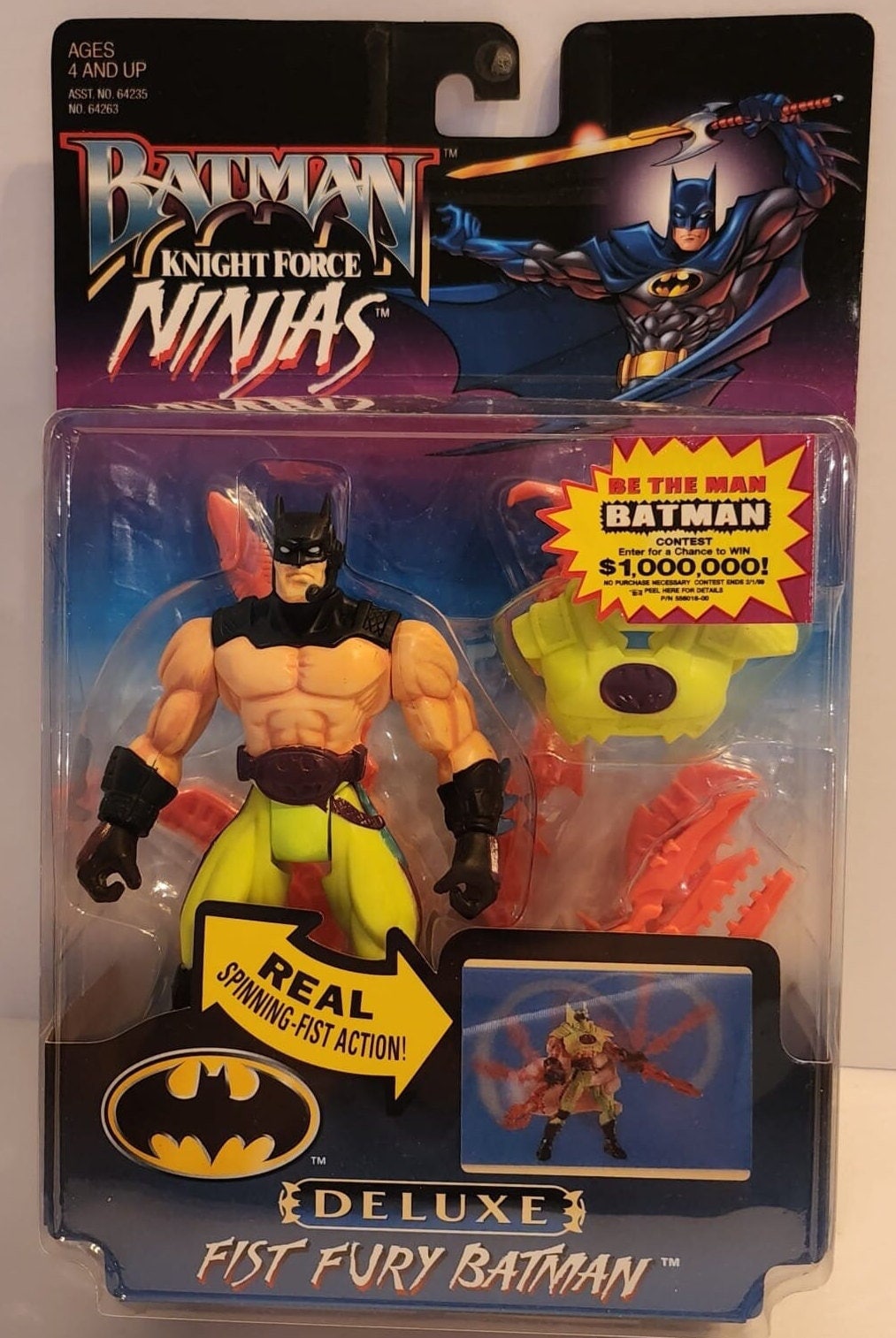 1998 Kenner Batman Knight Force Ninja Fist Fury Batman Action